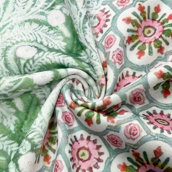 Multicolor Boho Women's Ditsy Floral Print Loose Pants - Picture 7 of 7